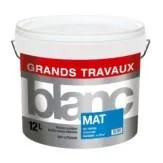 Peinture acrylique murs et plafonds grand travaux blanc mat 12L