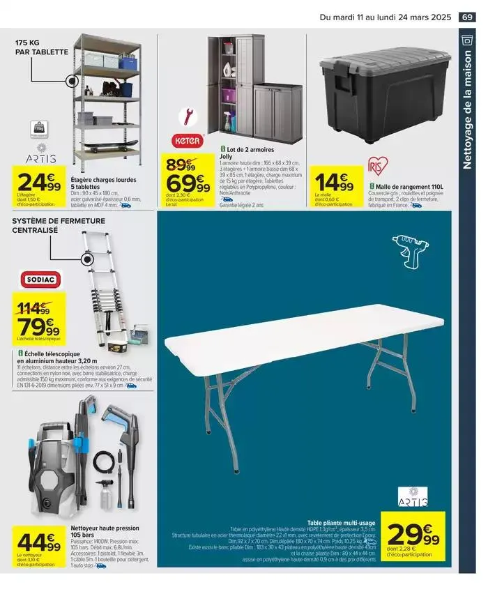 LES JOURS MEILLEURS AVEC LES PRODUITS CARREFOUR du 11 mars au 24 mars 2025 - Catalogue page 71