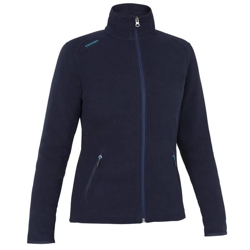 Polaire chaude de voile éco-conçue Sailing 100 Femme Bleu marine