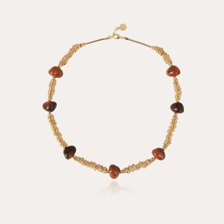 Biba necklace gold - Tortoise