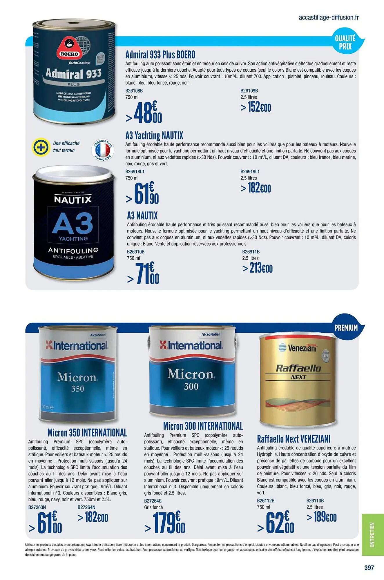 Catalogue Accastillage Diffusion du 1 mars au 31 décembre 2023 - Catalogue page 399