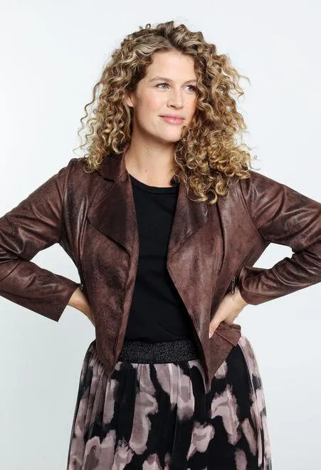 Veste en faux cuir