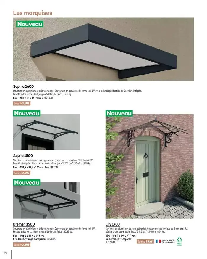 Menuiserie Extérieures 2025 du 1 janvier au 31 décembre 2025 - Catalogue page 56