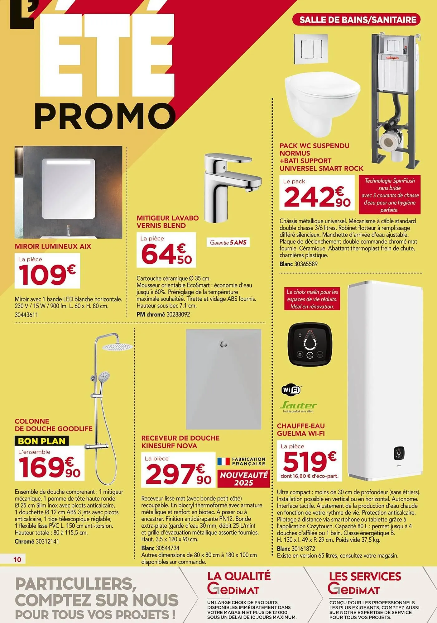 Catalogue Gedimat du 2 juillet au 26 juillet 2025 - Catalogue page 10
