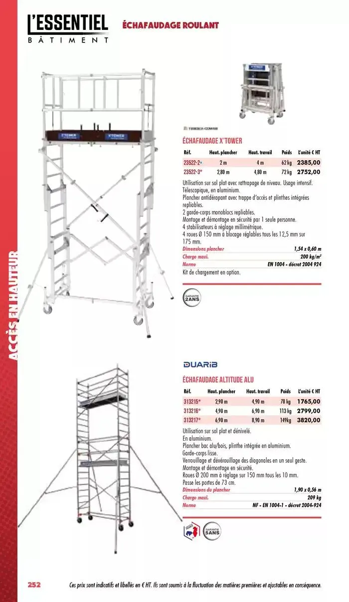 Essentiel Batiment 2025 du 3 janvier au 31 décembre 2025 - Catalogue page 254