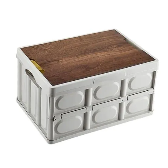 Coffre de rangement de camping extérieur 55L blanc