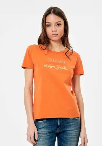 T-shirt orange Femme