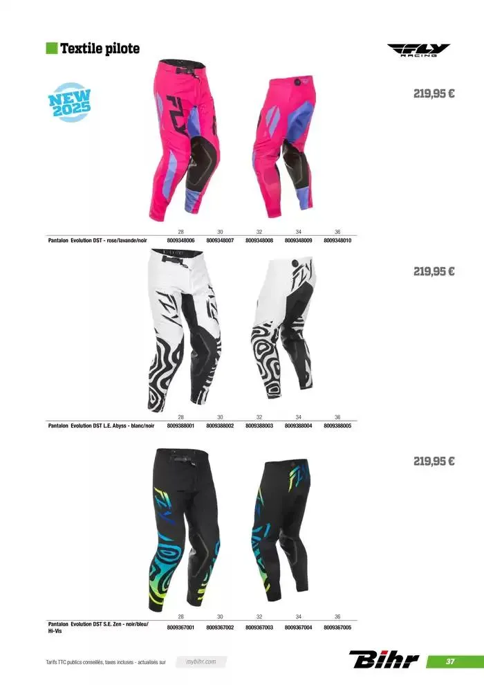 FLY RACING 2025 du 20 novembre au 31 août 2025 - Catalogue page 39