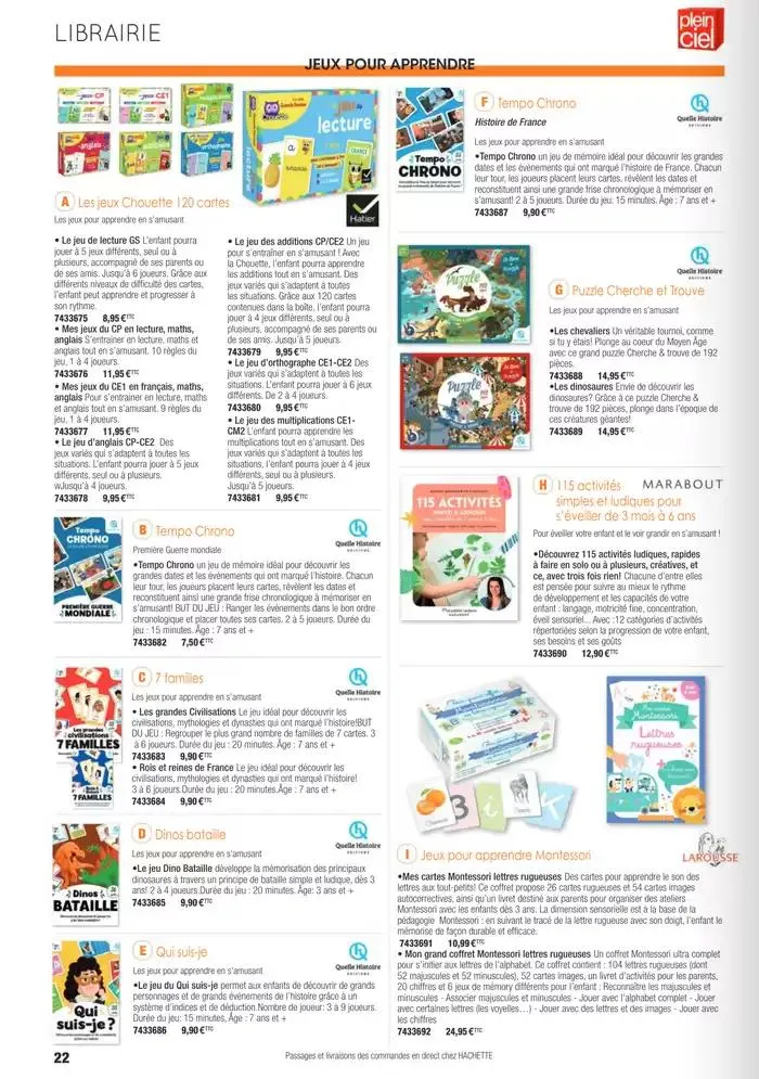 Écoles et loisirs 2025 du 1 janvier au 31 décembre 2025 - Catalogue page 22