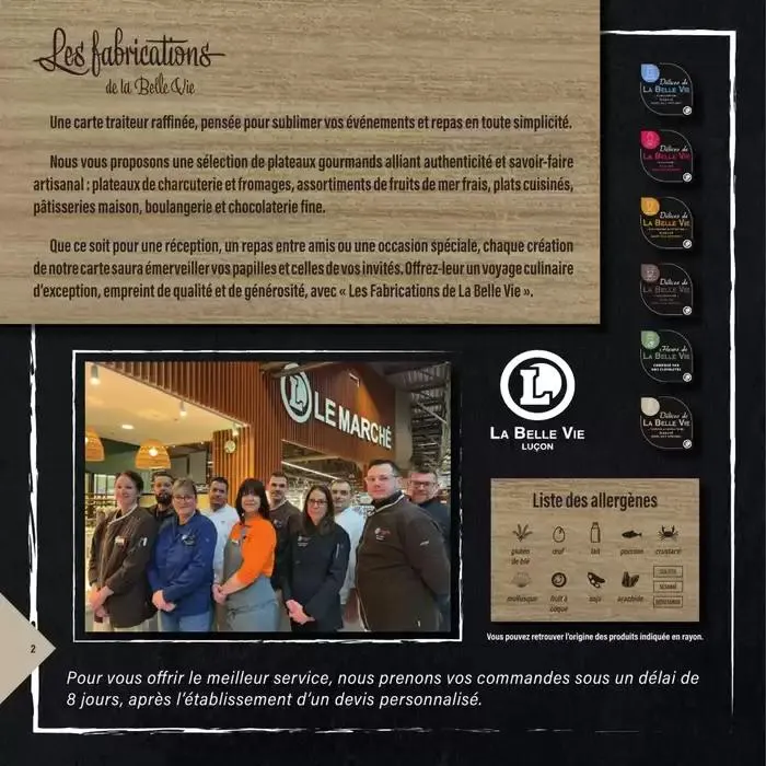 CARTE TRAITEUR PERMANENTE du 1 avril au 31 mars 2026 - Catalogue page 2