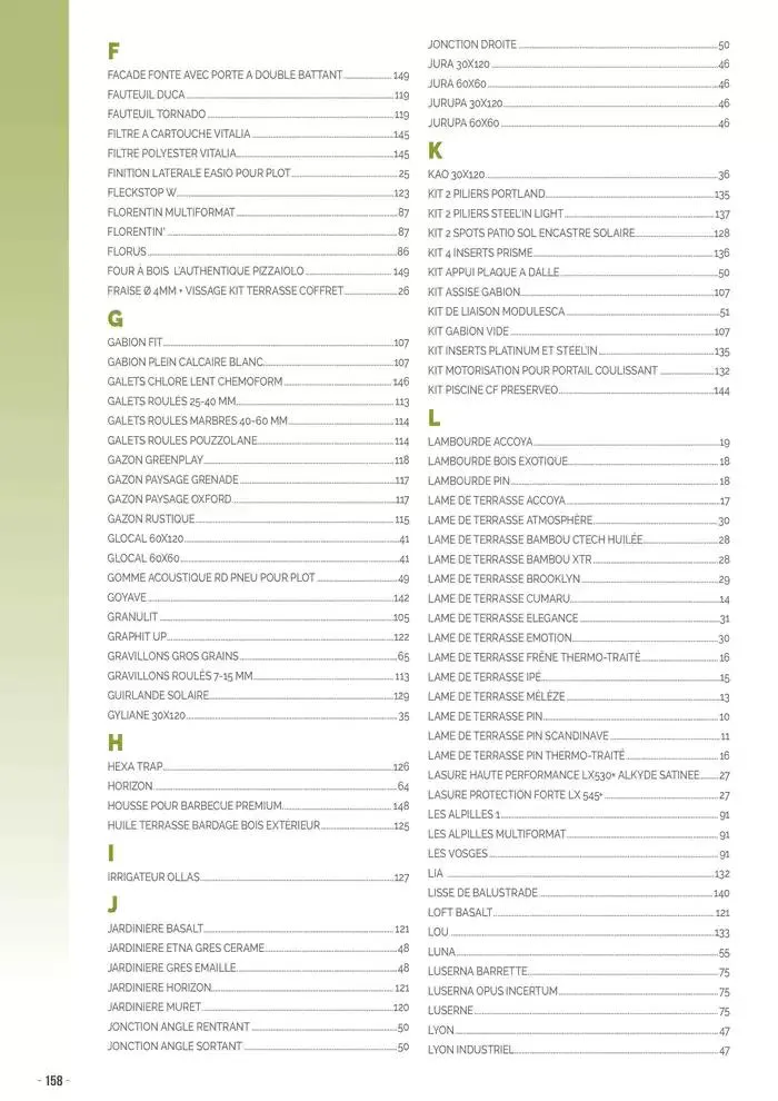 Aménagements Extérieurs 2025 du 30 avril au 31 décembre 2025 - Catalogue page 158