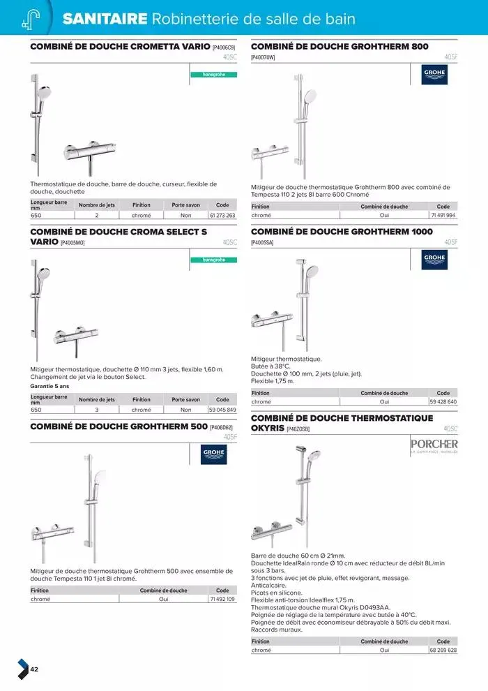 Catalogue génie climatique & sanitaire | Édition 2024-2025 du 2 octobre au 31 décembre 2025 - Catalogue page 42