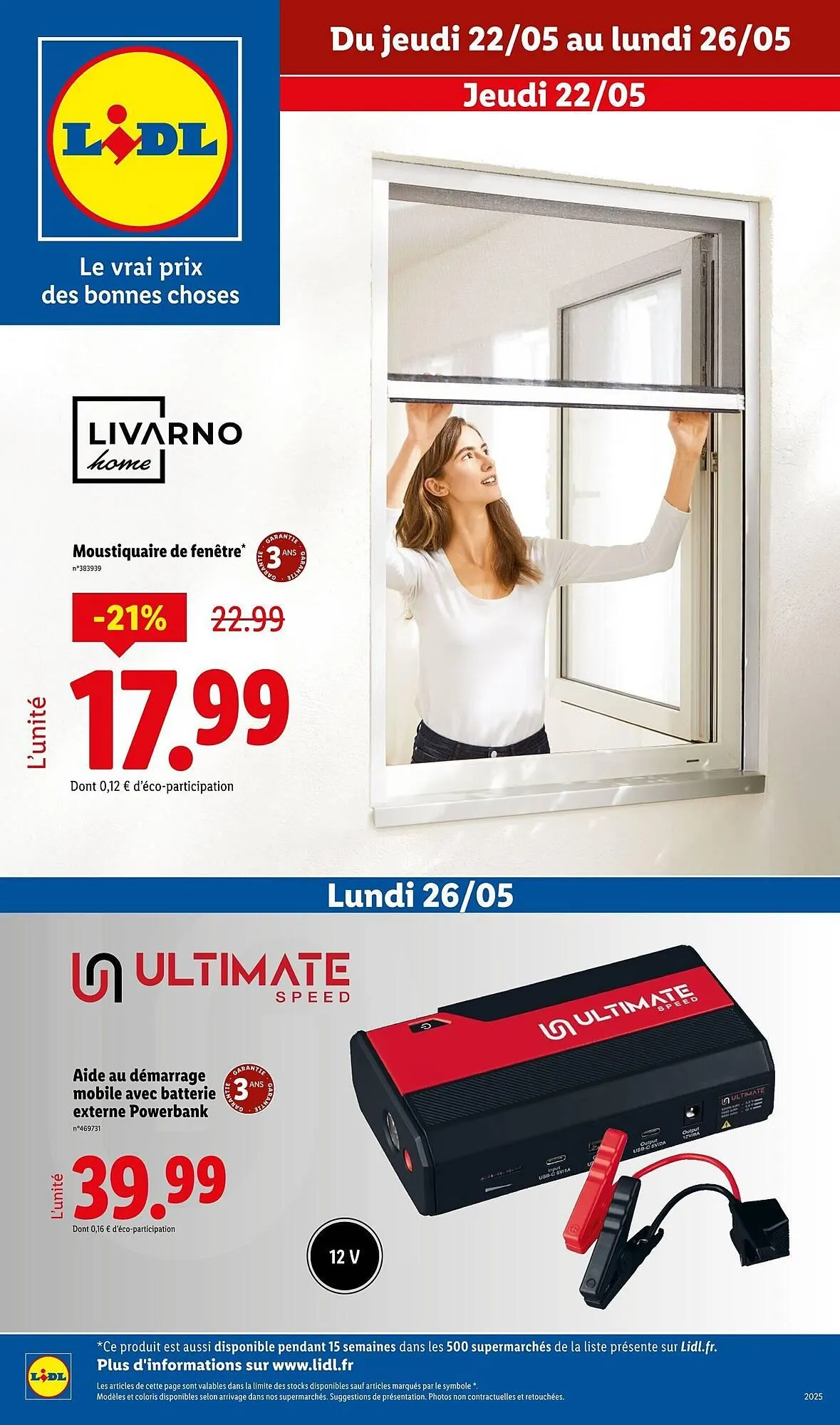 Catalogue Lidl du 22 mai au 26 mai 2025 - Catalogue page 1