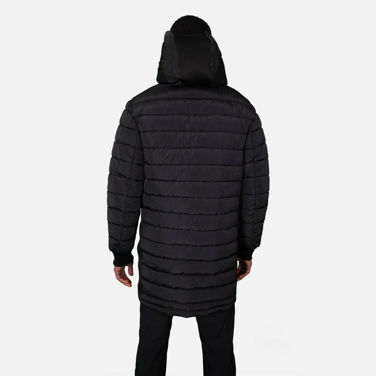 Redskins Darren Swell long down jacket - Black/Red
