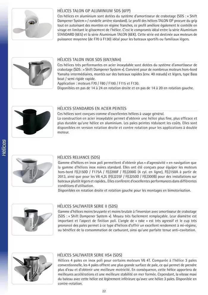 Catalogue Yamaha Marine - Accessoires Marine 2025 du 1 mars au 31 mars 2025 - Catalogue page 22