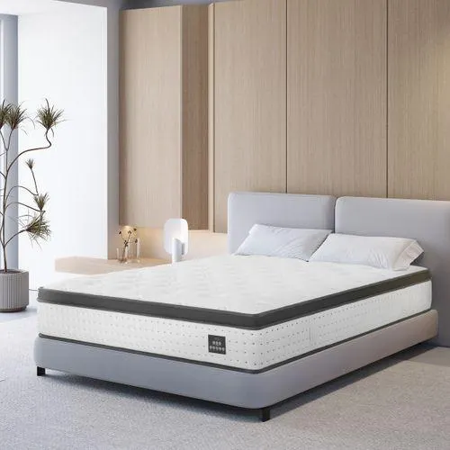 Matelas ressorts 160x200 cm avec 6 cm mémoire de forme NUVIA ép. 30 cm