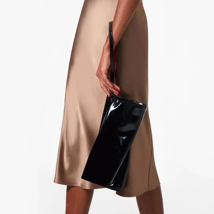 Pochette - Cuir de veau verni - Noir