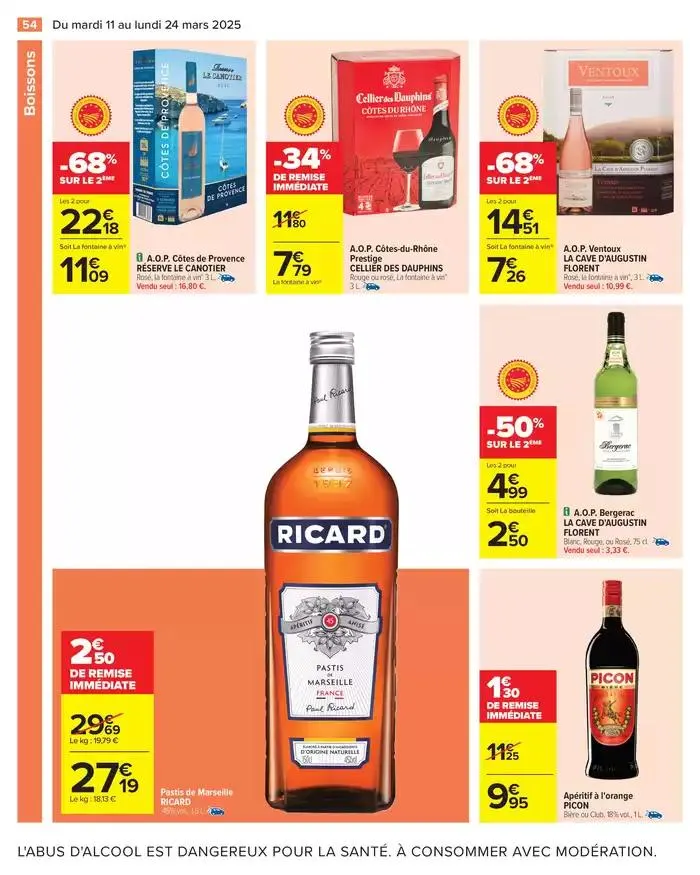 LES JOURS MEILLEURS AVEC LES PRODUITS CARREFOUR du 11 mars au 24 mars 2025 - Catalogue page 56