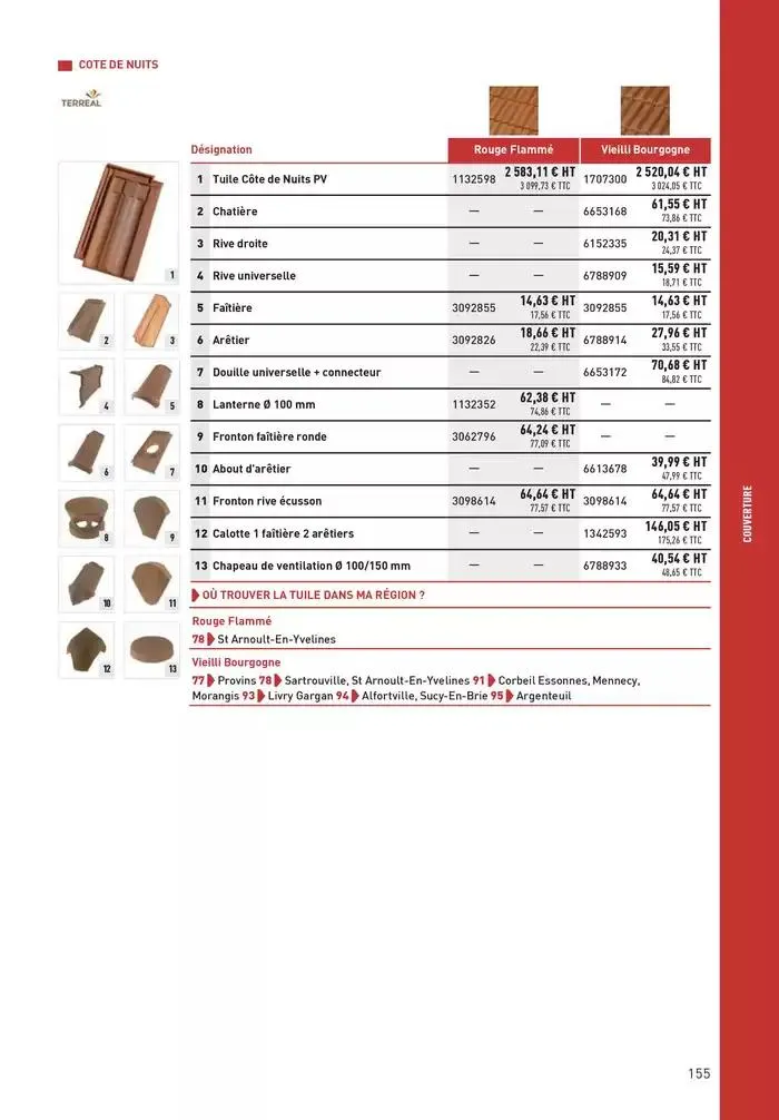 Matériaux 2025 du 1 janvier au 31 décembre 2025 - Catalogue page 155