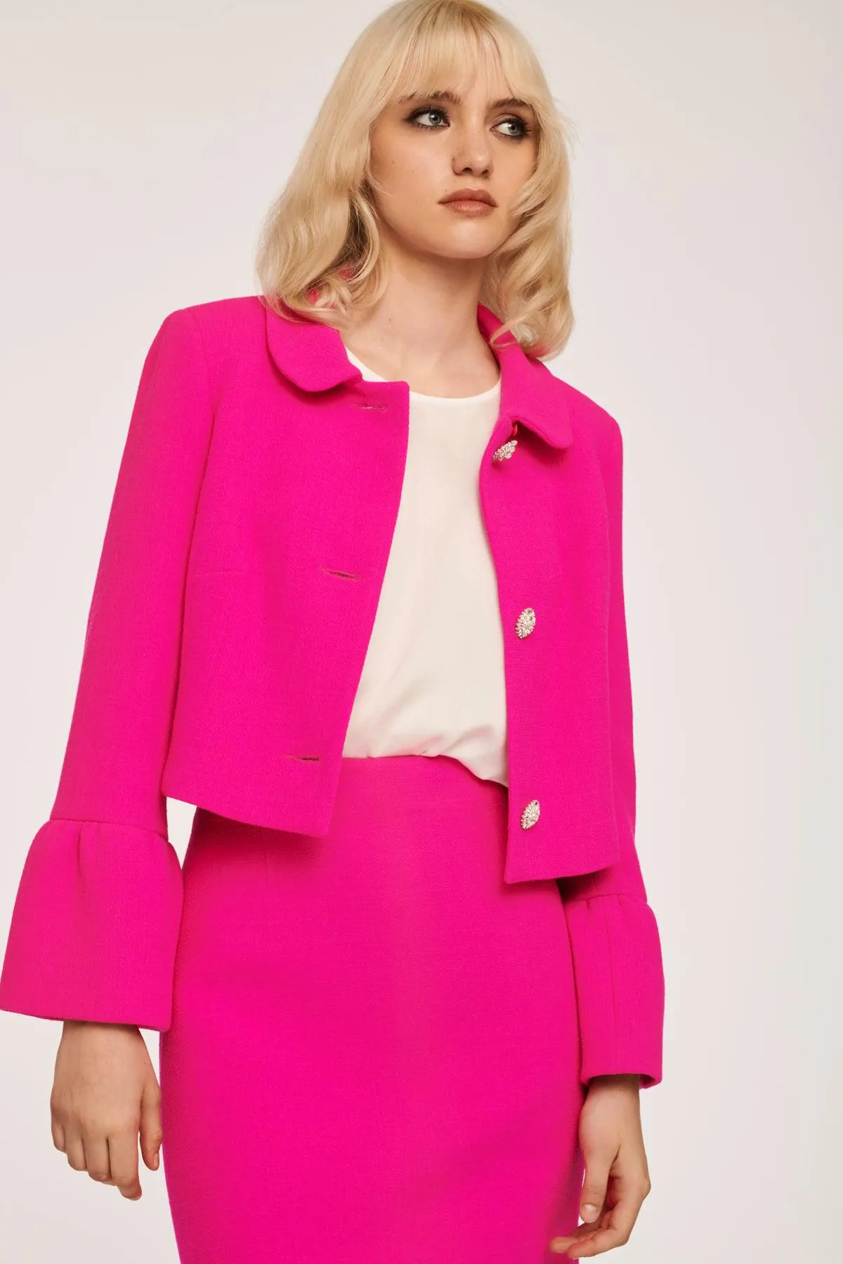 Veste en crêpe de laine