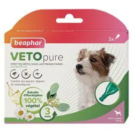 VETOPURE pipettes répulsives antiparasitaires Eucalyptus pour petit chien