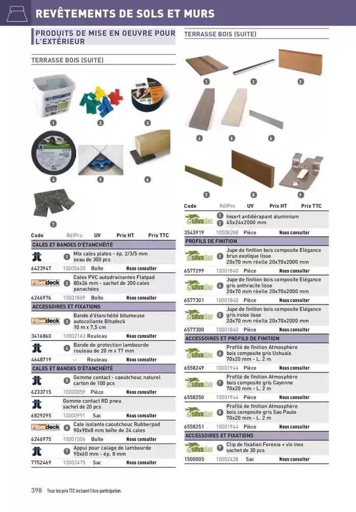 Matériaux 2025 du 1 janvier au 31 décembre 2025 - Catalogue page 398