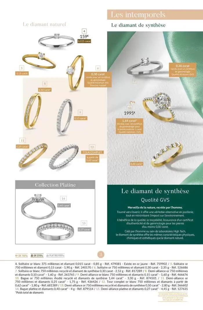 La Vie en Or : Mariage - Fiançailles du 13 mars au 31 décembre 2025 - Catalogue page 3