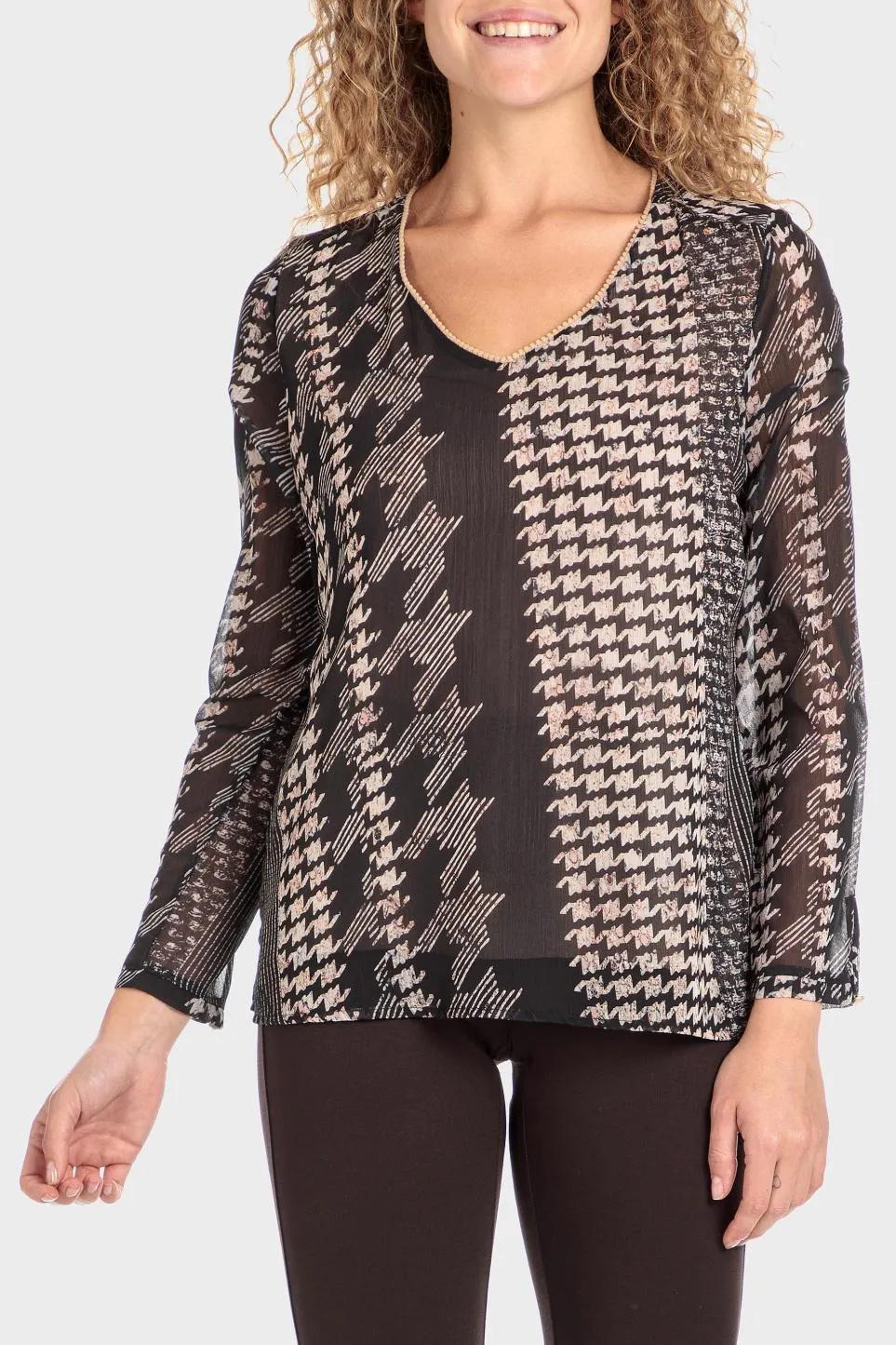 T-shirt pied-de-poule