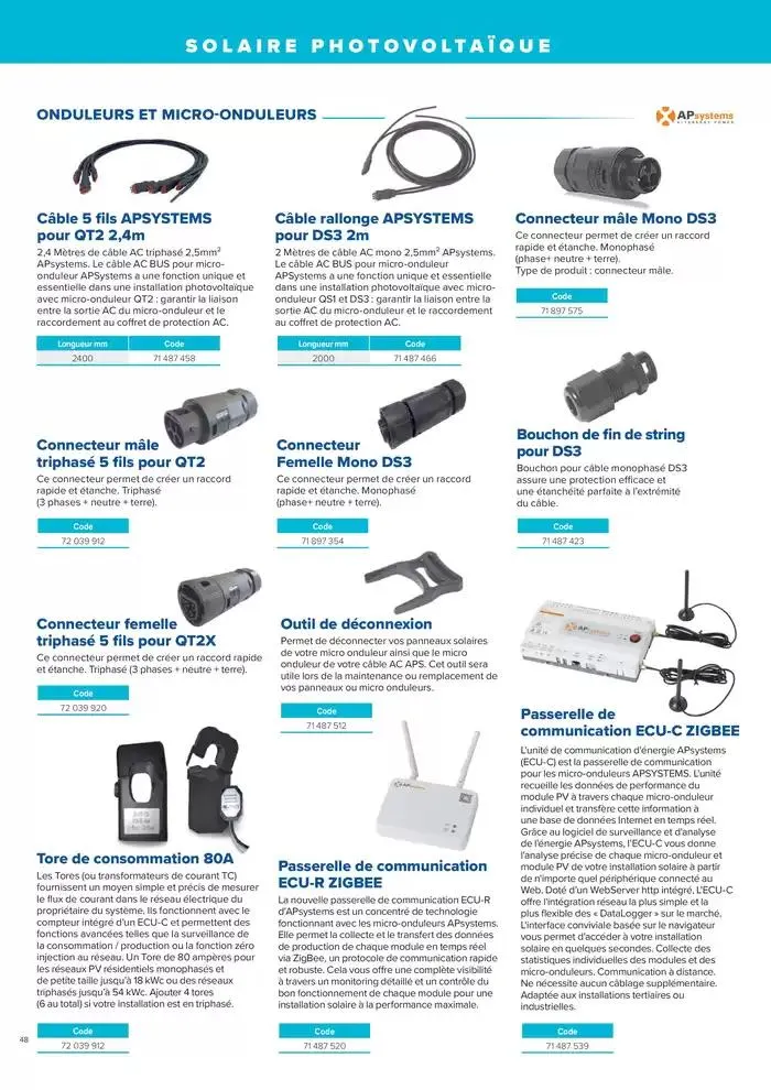 L'UNIVERS CHAUFFAGE, CLIMATISATION & PHOTOVOLTAÏQUE du 1 janvier au 31 décembre 2026 - Catalogue page 48