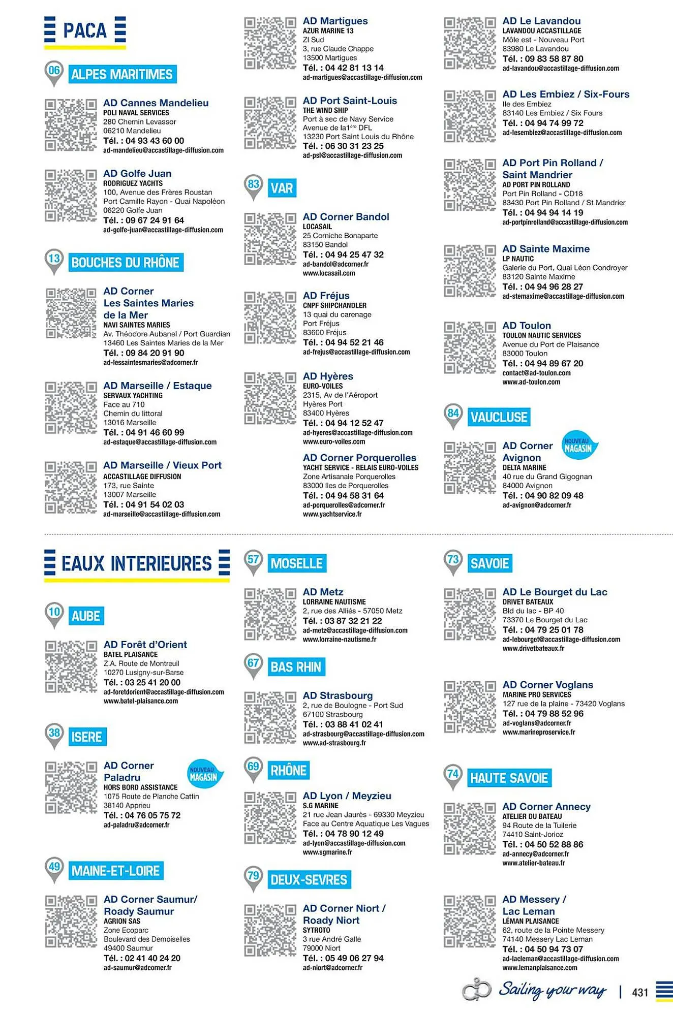 Catalogue Accastillage Diffusion du 1 mars au 31 décembre 2023 - Catalogue page 433