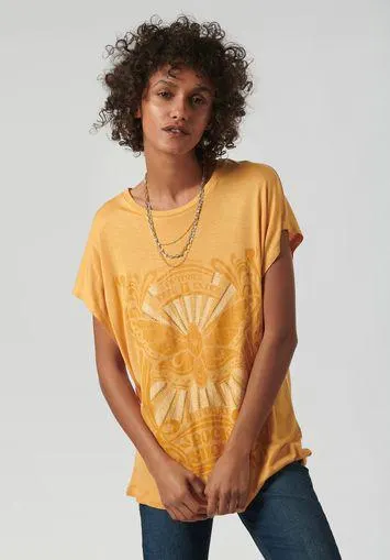T-shirt jaune femme