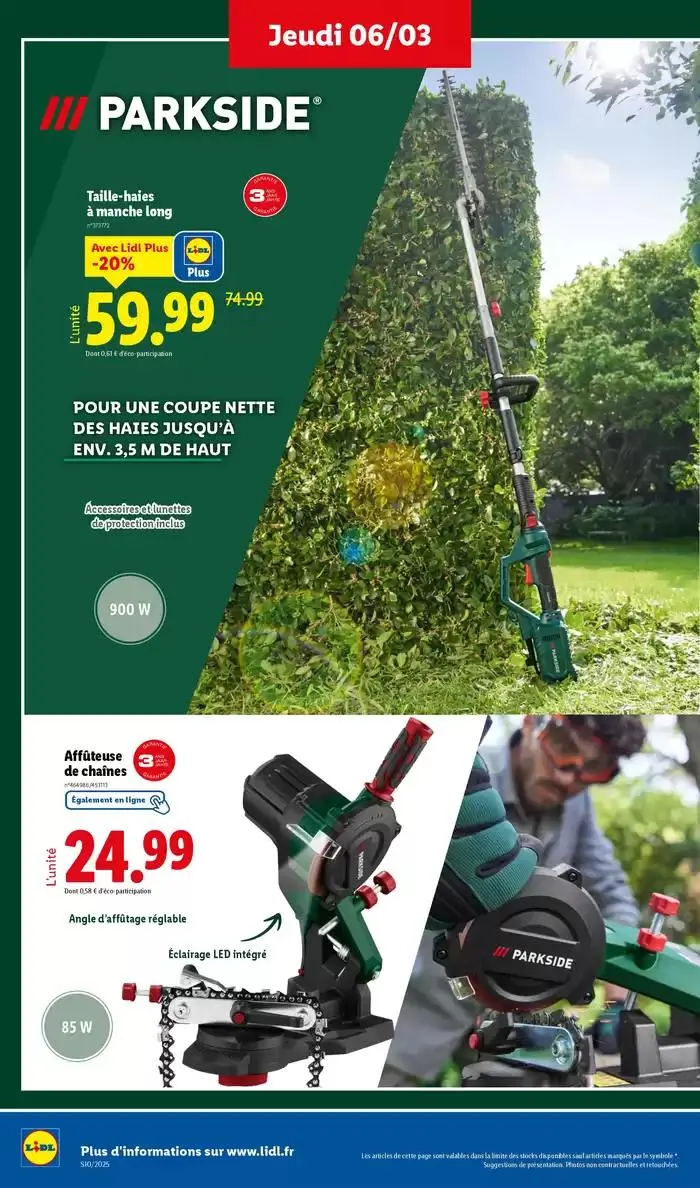 Les beaux jours arrivent Avec Parkside, vos projets de jardinage prennent vie ! du 6 mars au 10 mars 2025 - Catalogue page 6