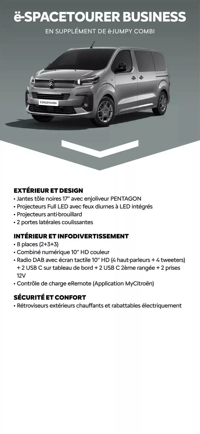 Citroën NOUVEAU Ë-SPACETOURER ÉLECTRIQUE C-BOOK du 15 janvier au 15 janvier 2026 - Catalogue page 13