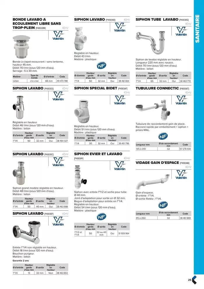 Catalogue génie climatique & sanitaire | Édition 2024-2025 du 2 octobre au 31 décembre 2025 - Catalogue page 25
