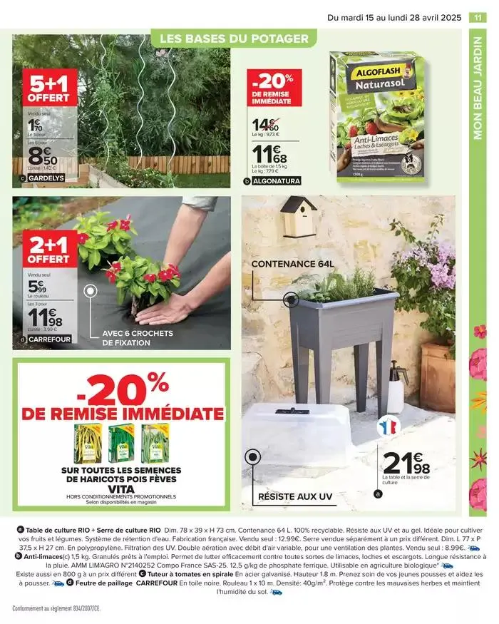 PROFITER ENFIN DE SON JARDIN du 15 avril au 28 avril 2025 - Catalogue page 11