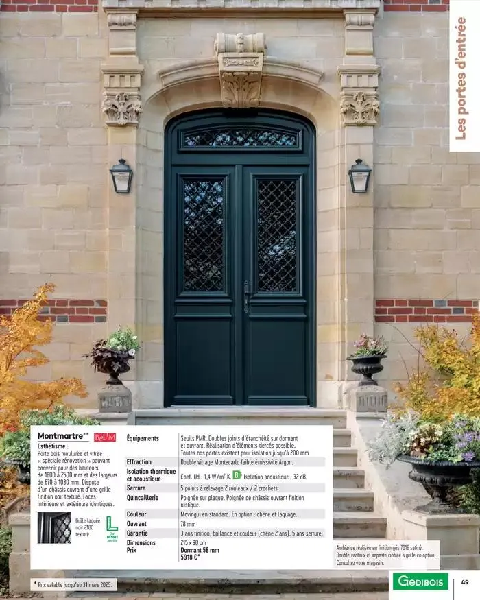 Menuiserie Extérieures 2025 du 1 janvier au 31 décembre 2025 - Catalogue page 49