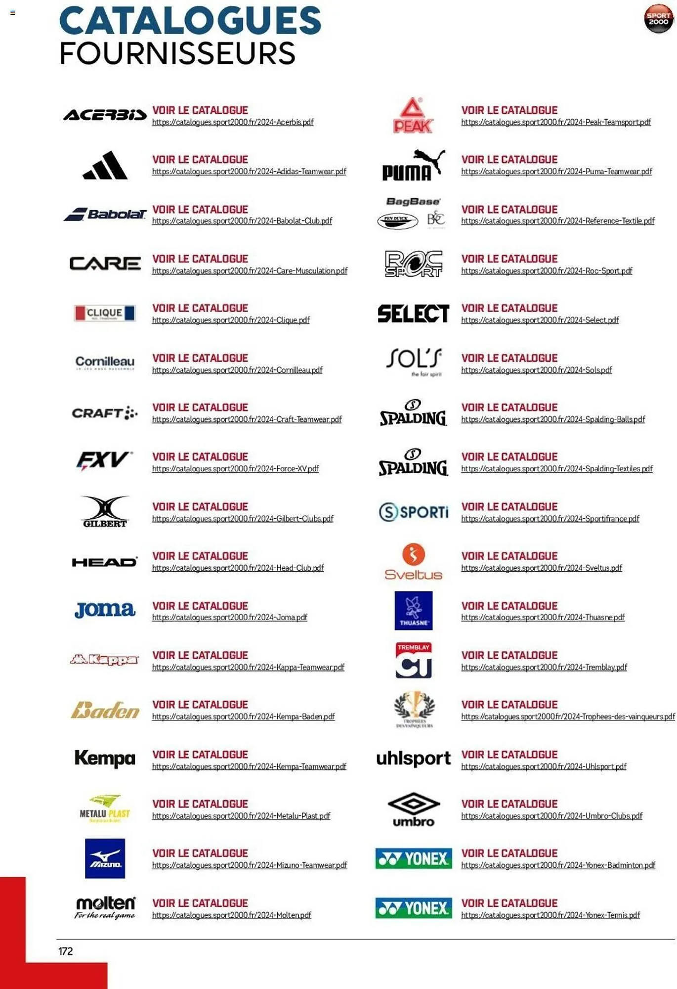 Catalogue Sport 2000 du 28 mai au 31 décembre 2025 - Catalogue page 144