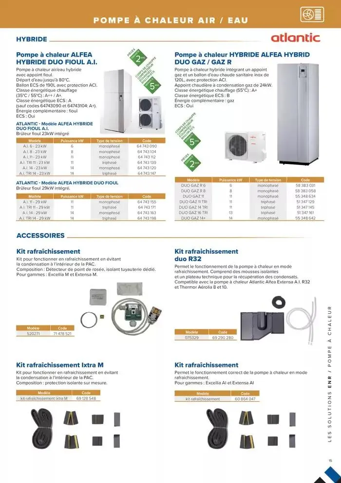 L'UNIVERS CHAUFFAGE, CLIMATISATION & PHOTOVOLTAÏQUE du 1 janvier au 31 décembre 2026 - Catalogue page 15