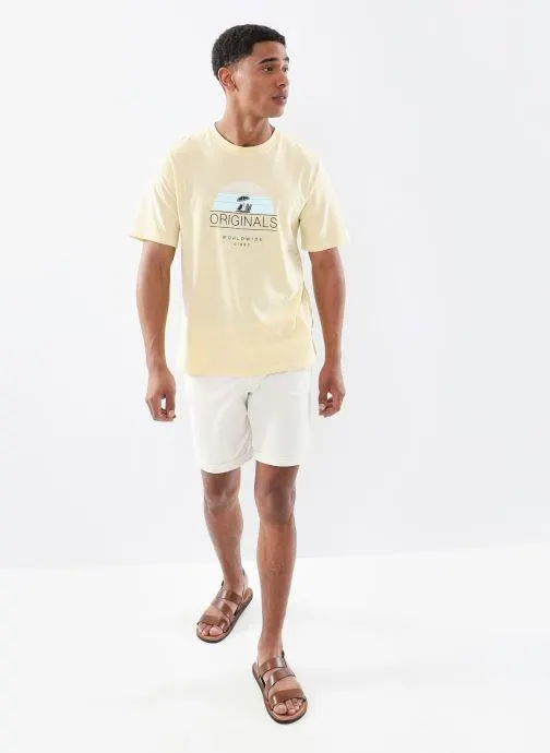 T-shirt - JORCASEY TEE SS CREW NECK - Jaune
