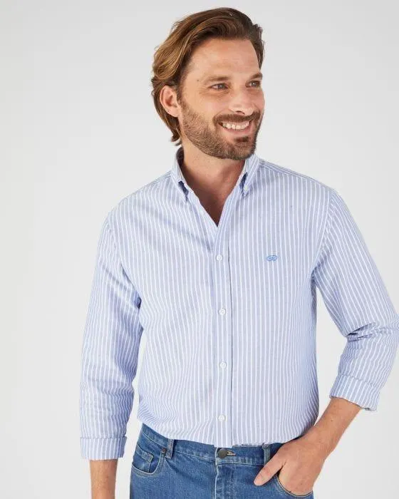 Chemise rayée Oxford toile pur coton