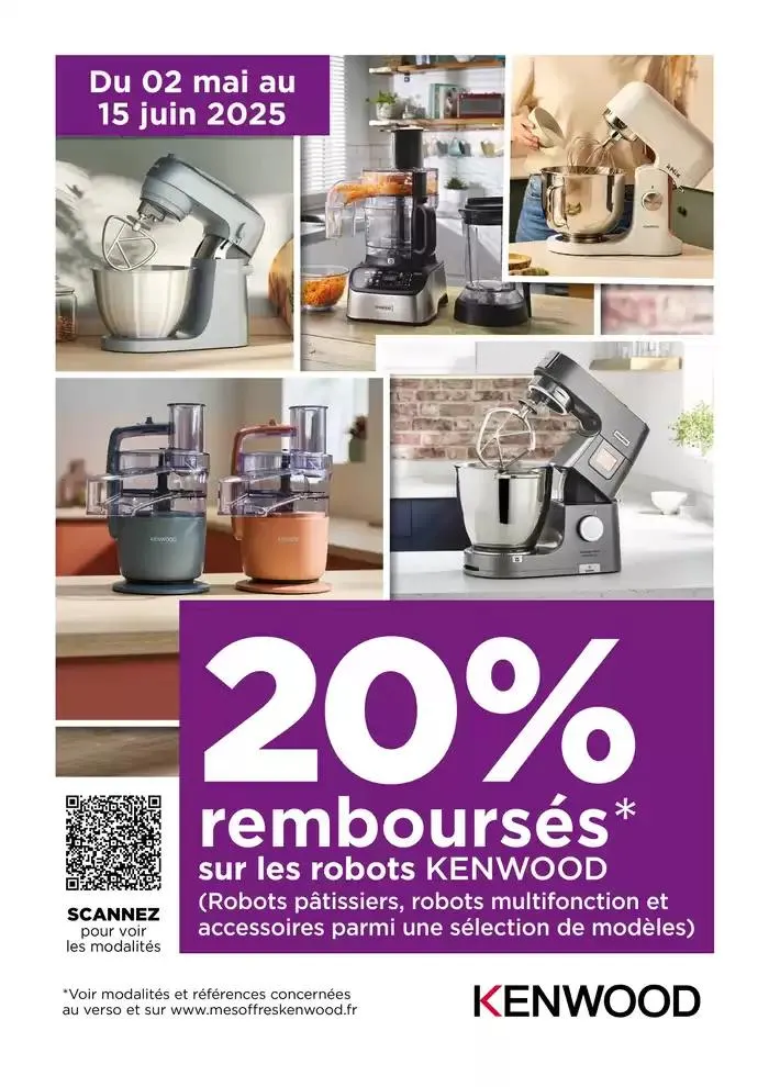 20% remboursés sur les robots KENWOOD et accessoires du 6 mai au 15 juin 2025 - Catalogue page 1