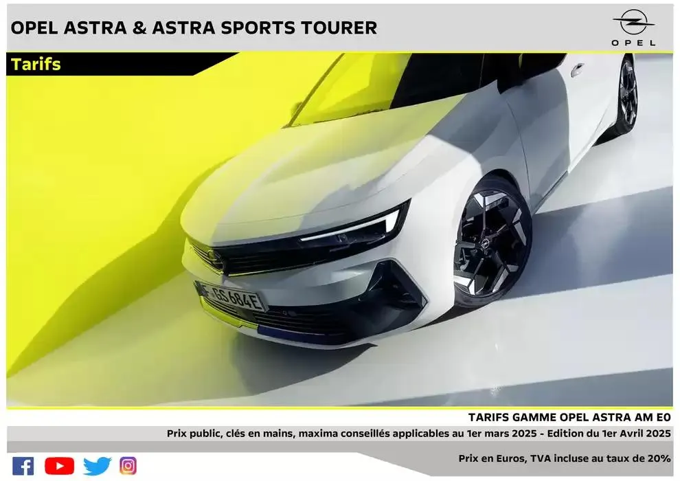 Opel Astra et Astra Sports Tourer du 3 avril au 3 avril 2026 - Catalogue page 1