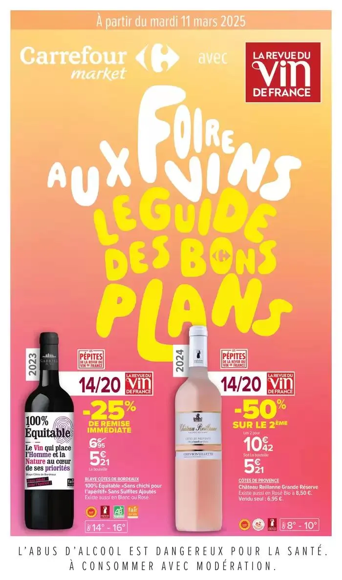 FOIRE AUX VINS, LE GUIDE DES BONS PLANS du 11 mars au 23 mars 2025 - Catalogue page 1