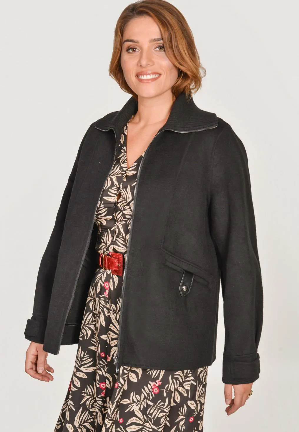 CAHUS - MANTEAU - NOIR