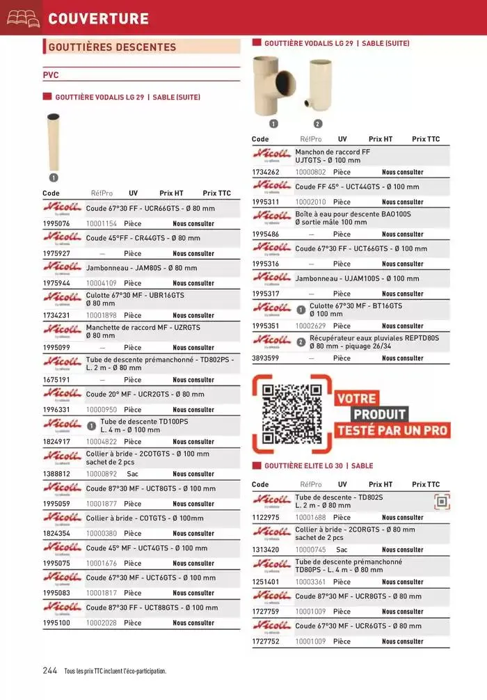 Matériaux 2025 du 1 janvier au 31 décembre 2025 - Catalogue page 244