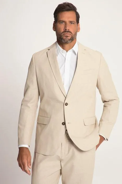 Gilet van een linnenmix Kos, reverskraag, tot maat 72