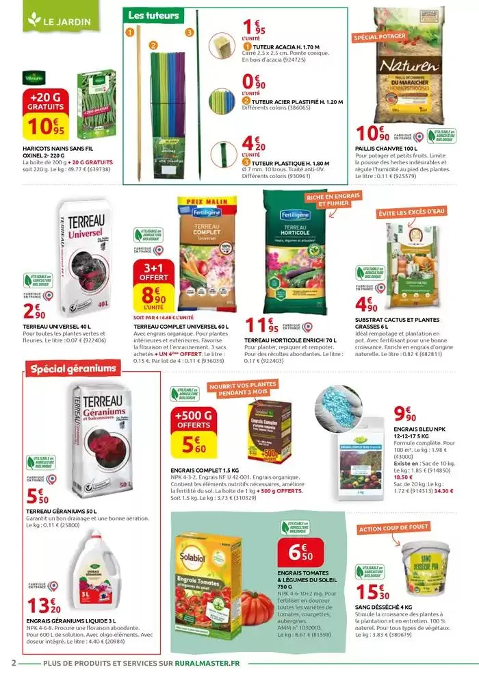 MOTOCULTURE - JARDINAGE - BRICOLAGE - DROGUERIE - ANIMALERIE du 5 mai au 24 mai 2025 - Catalogue page 2