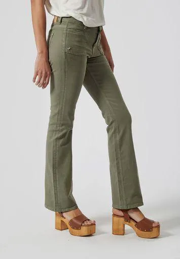Jean bootcut kaki Femme