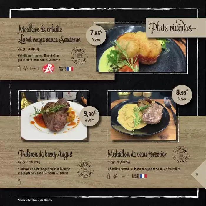 CARTE TRAITEUR PERMANENTE du 1 avril au 31 mars 2026 - Catalogue page 11