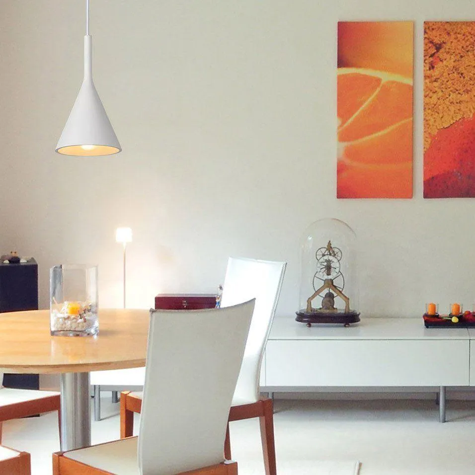 Suspension GIPSY (D16cm) en plâtre blanc